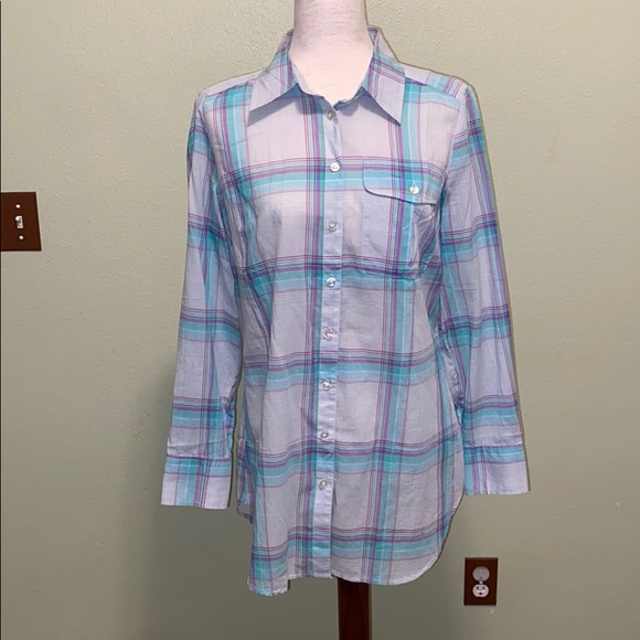 New York & Company Tops - NEW NEW YORK & COMPANY WOMENS PLAID SHIRT